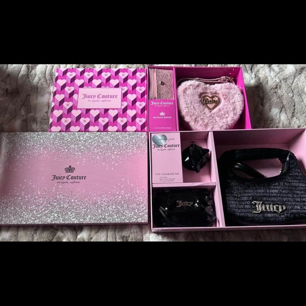 Juicy Couture Pink and Black Accessories Sets
